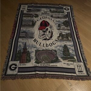 Georgia Bulldogs Tapestry Throw Blanket - Red, Black, White